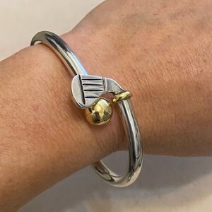 Sterling Silver Golf Club Hinged Bracelet